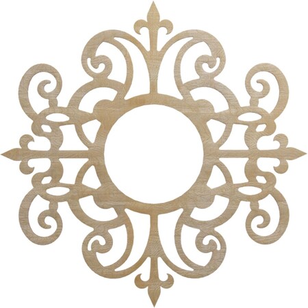Ekena Millwork Dijon Wood Fretwork Pierced Ceiling Medallion, Birch, 34"OD x 11"ID x 1/4"T CMWP34X34X0250DIBI